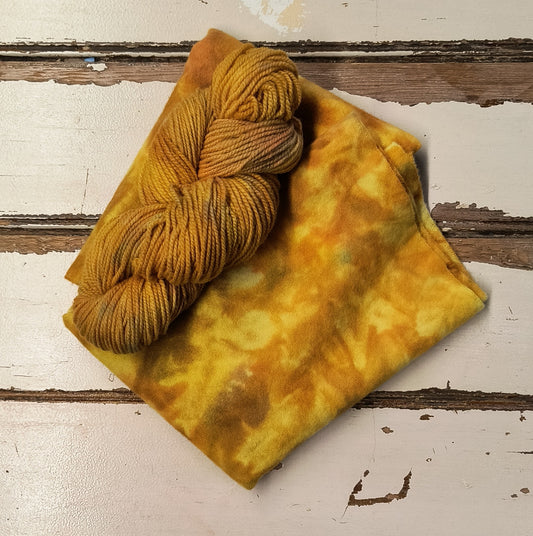Golden Sunflower Hand Dyed Wool Yarn