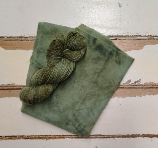 Olive Drab 01 M Hand Dyed Wool Yarn