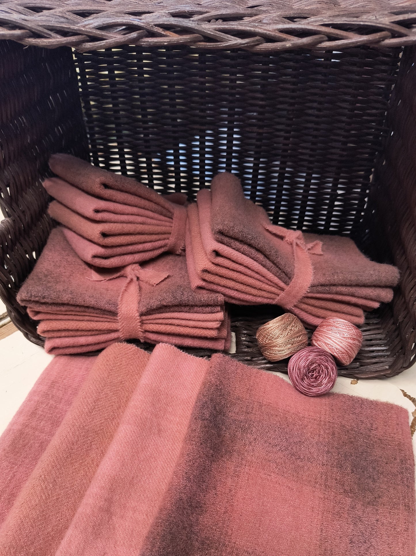 SALMON BUNDLE Hand Dyed Wool