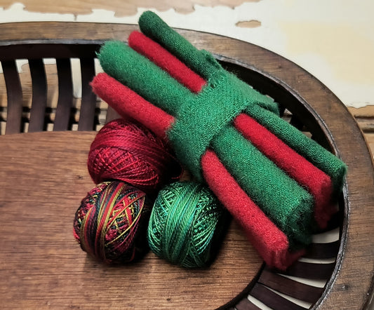 CHRISTMAS BUNDLE Hand Dyed Wool