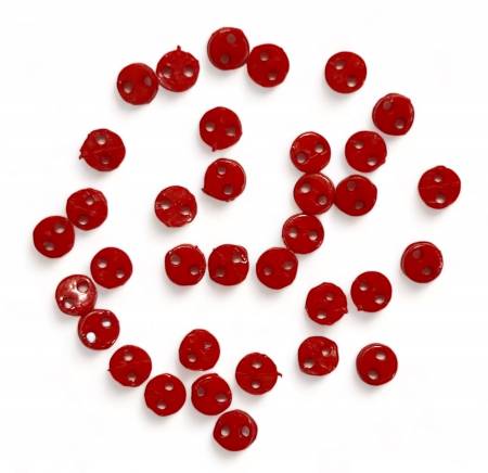 Buttons Galore - Micro Red Two Hole Buttons