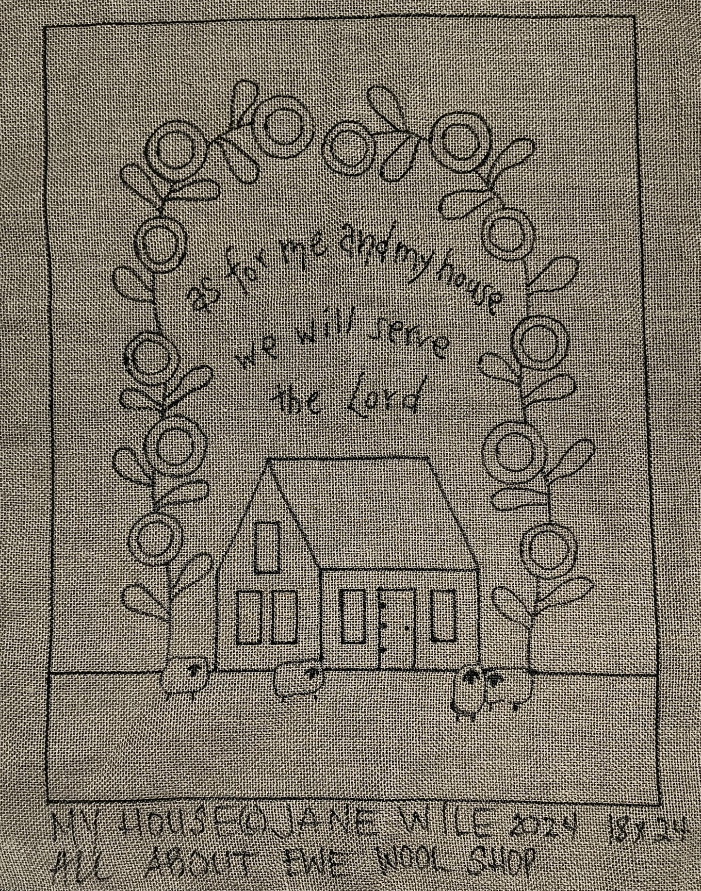 MY HOUSE Pattern on Linen