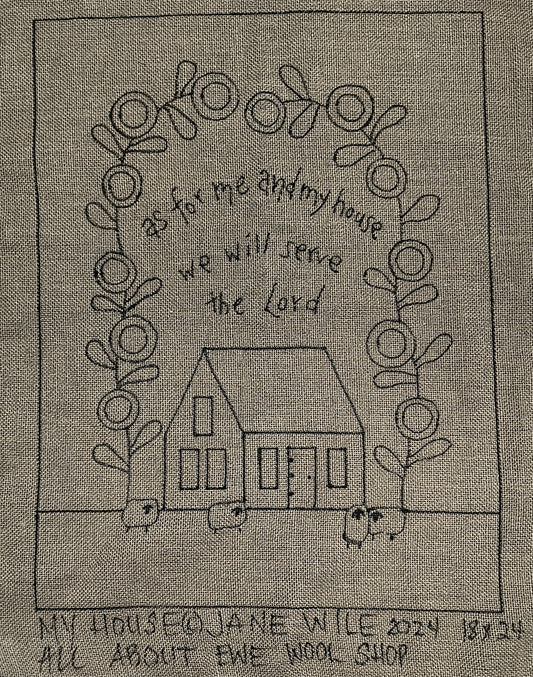 MY HOUSE Pattern on Linen