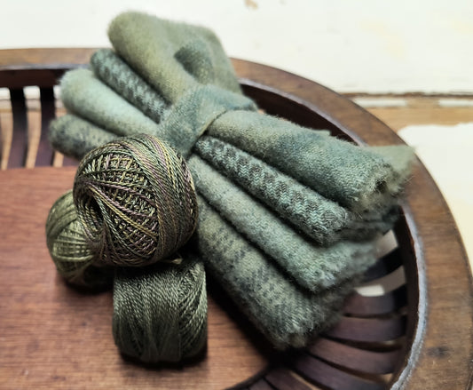 OLIVE DRAB BUNDLE Hand Dyed Wool