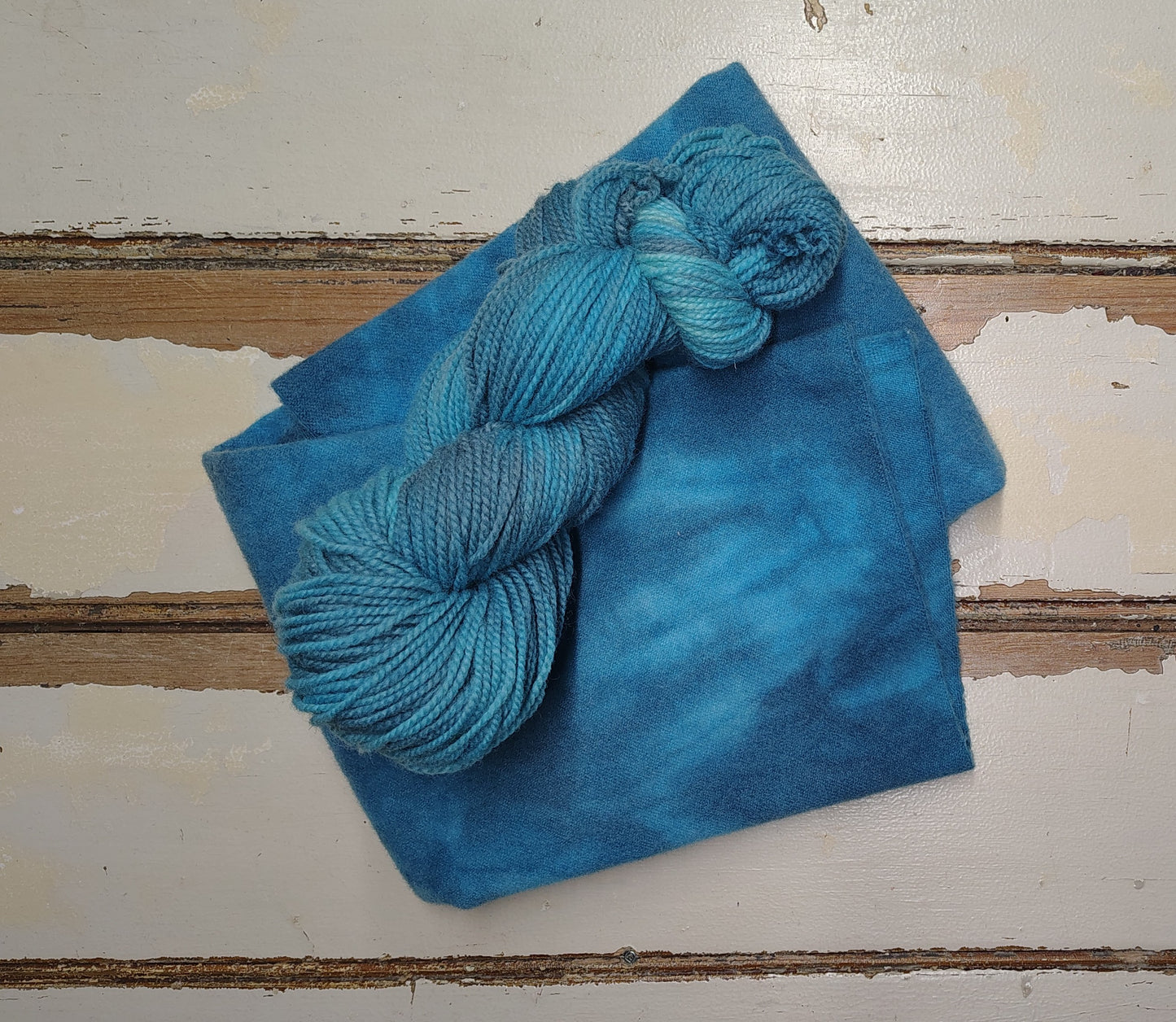 Caribbean Sea Hand Dyed Wool Yarn