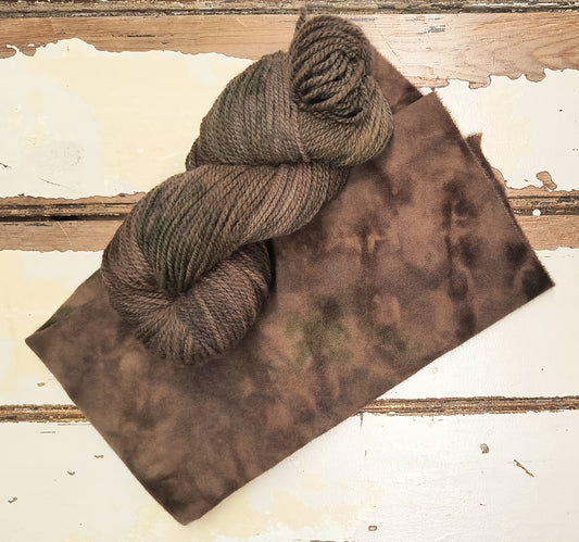 Mossy Trunk Hand Dyed Wool Yarn