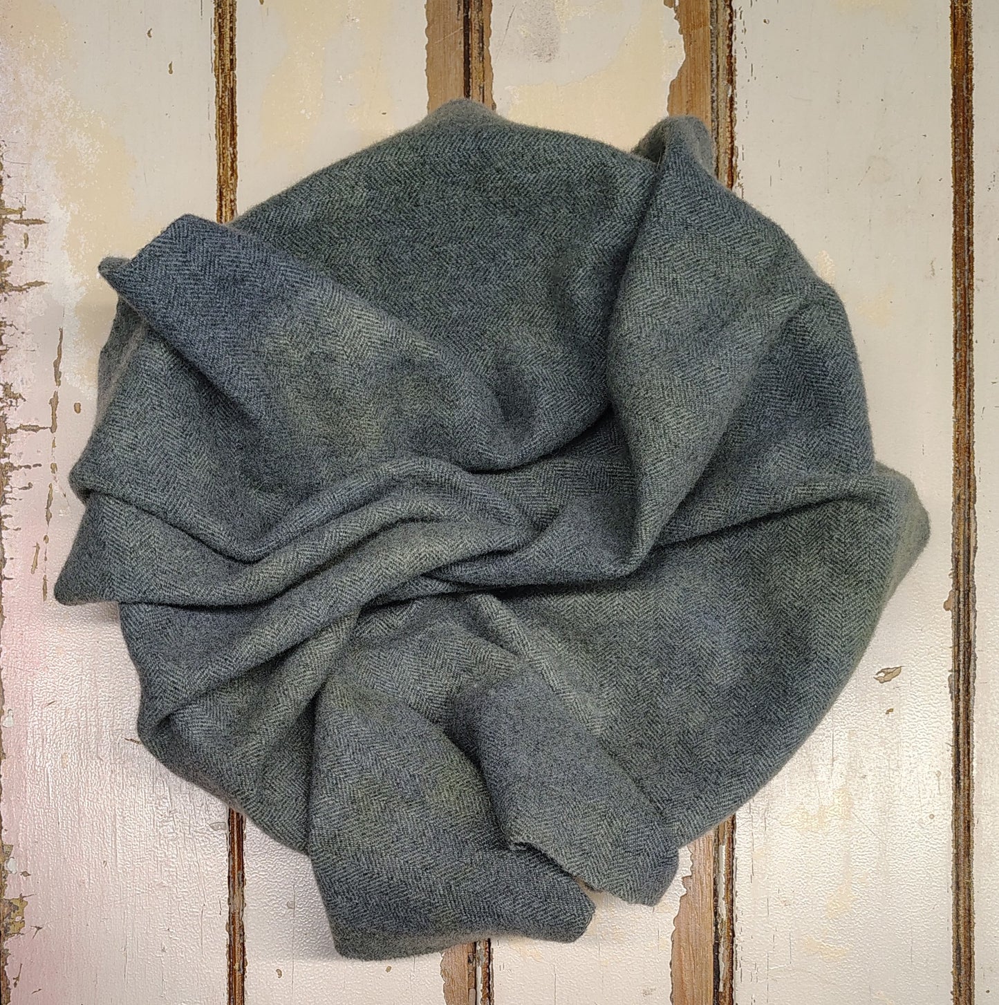 Herb Green Hand Dyed Herringbone Wool