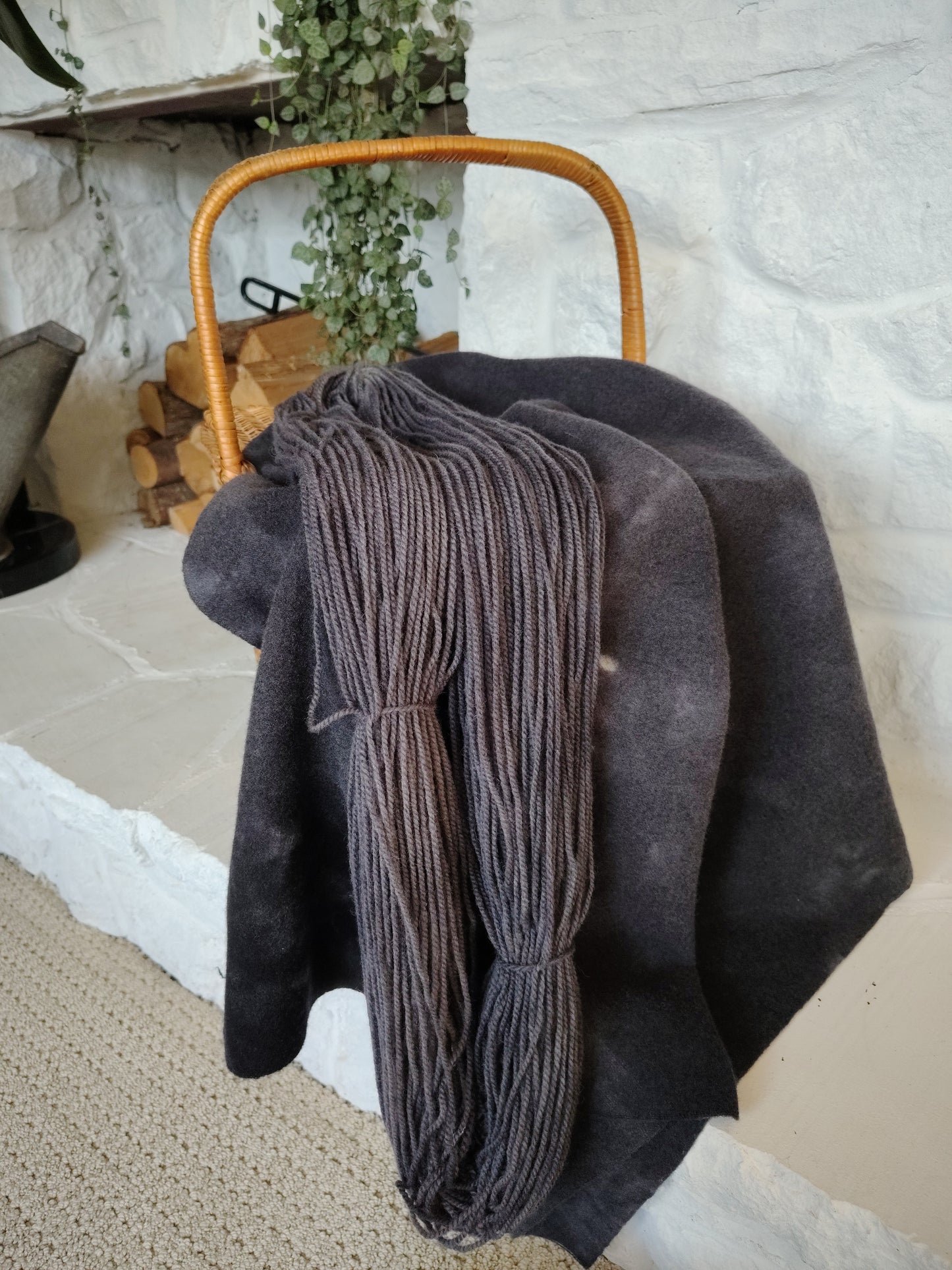 Black A Hand Dyed Wool