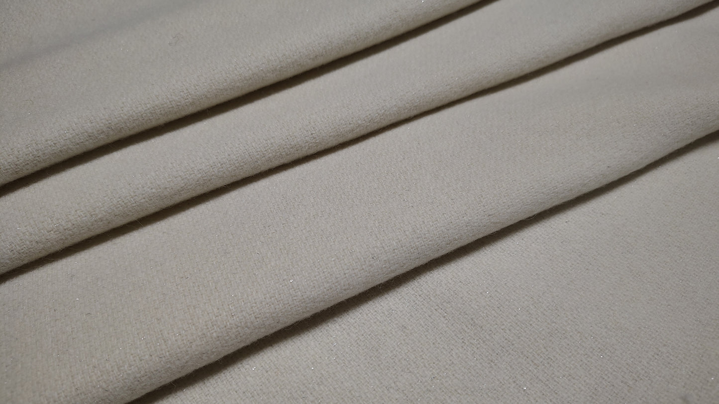 Quarter Yard Wool Off The Bolt | Natural with Silver Sparkle