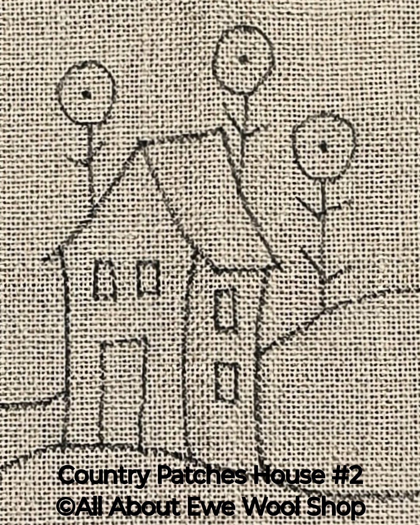 Country Patches #2 Pattern on Linen