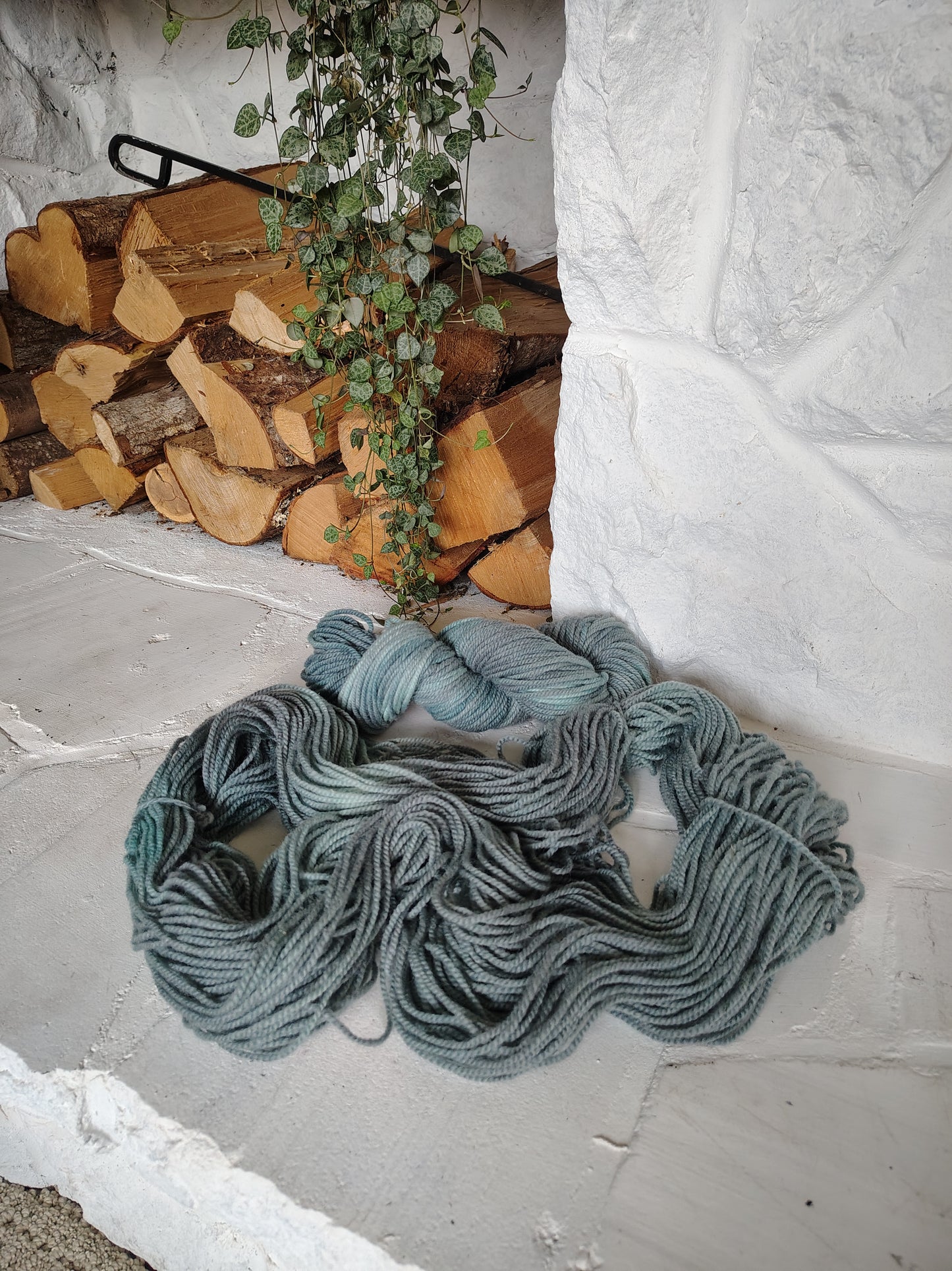 Dusky Sea Hand Dyed Wool Yarn