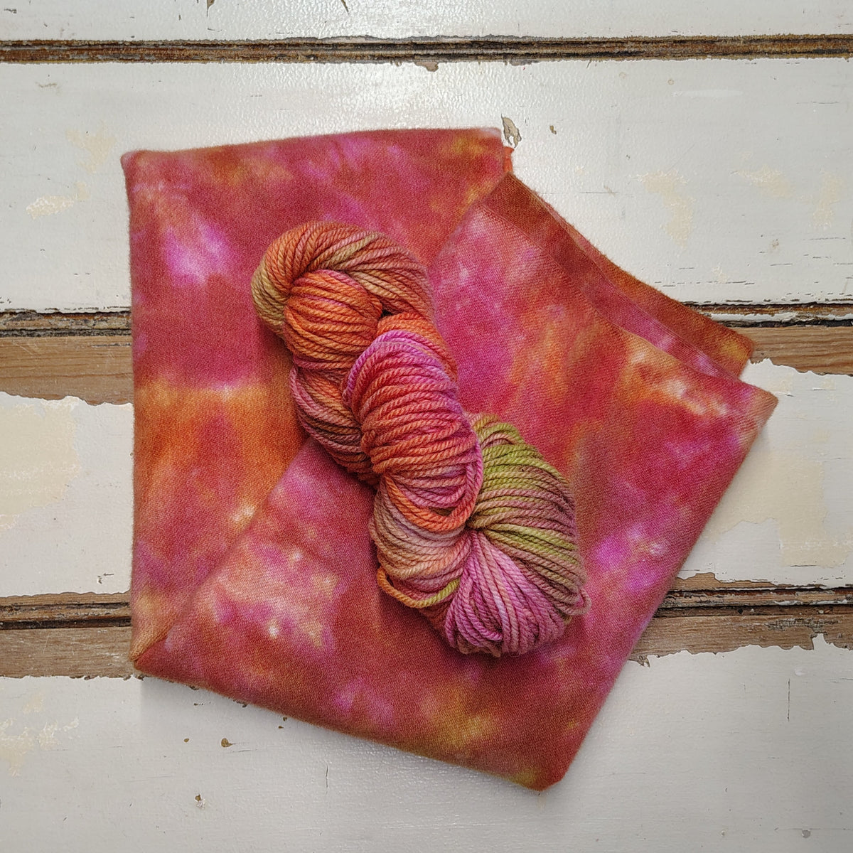 Citrus Splash Hand Dyed Wool Yarn