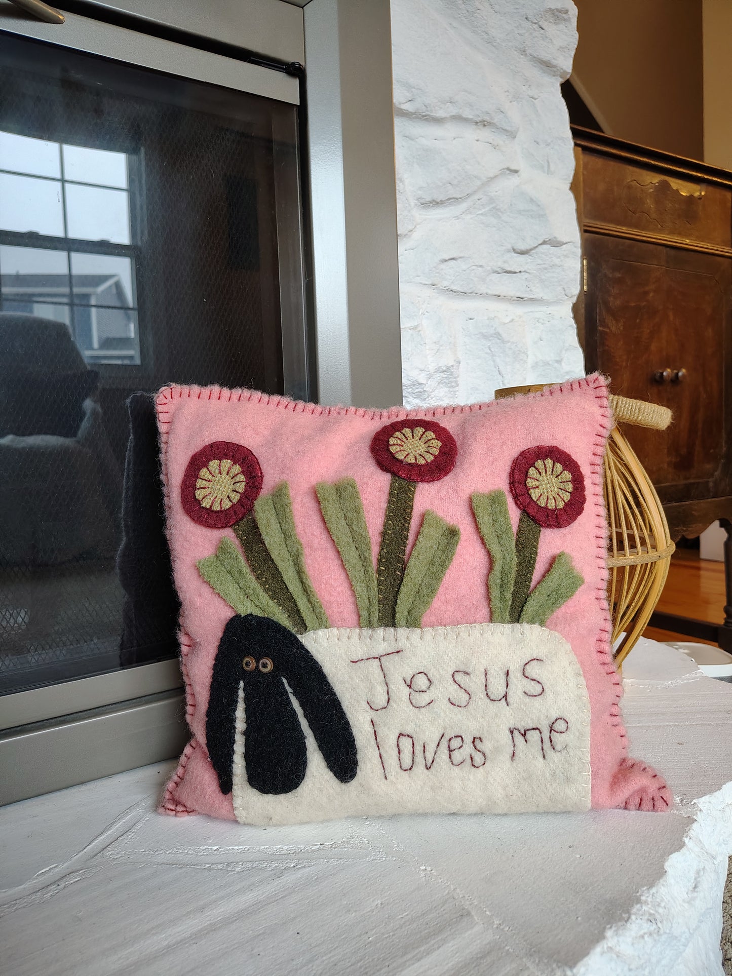 Sheep Pillow - Completed Piece