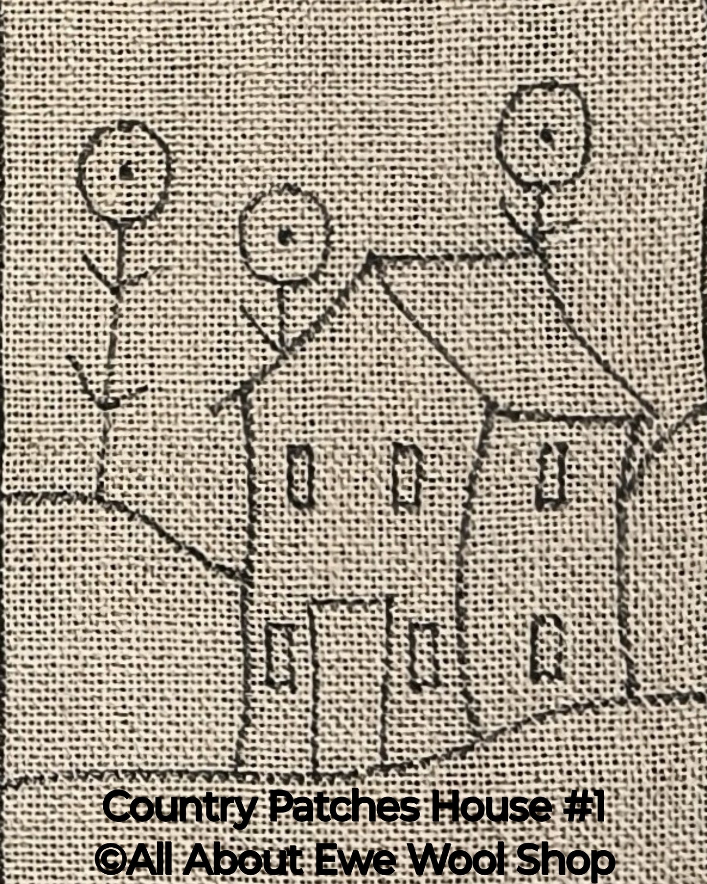 Country Patches #1 Pattern on Linen