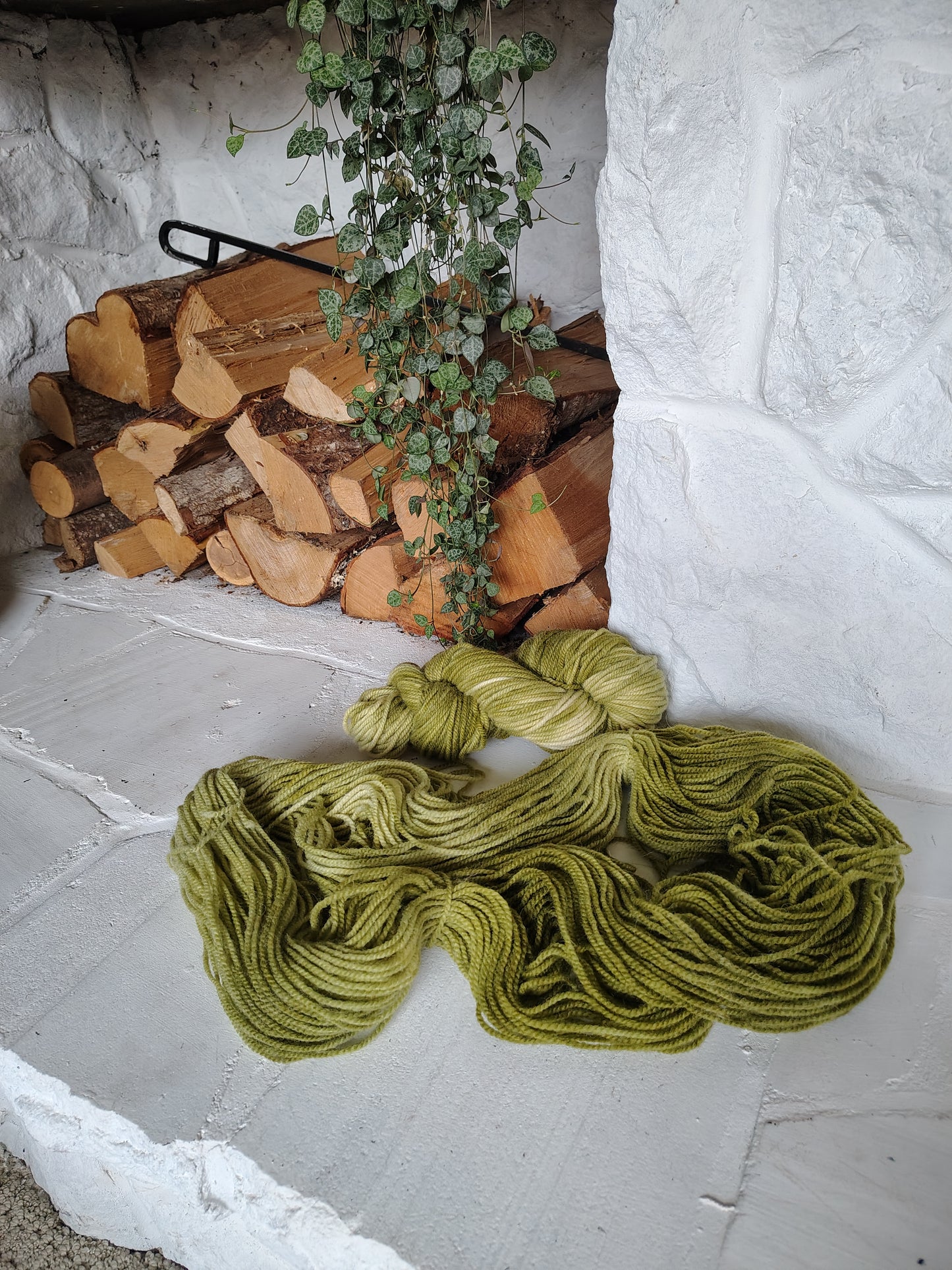 Dill Pickle Hand Dyed Wool Yarn