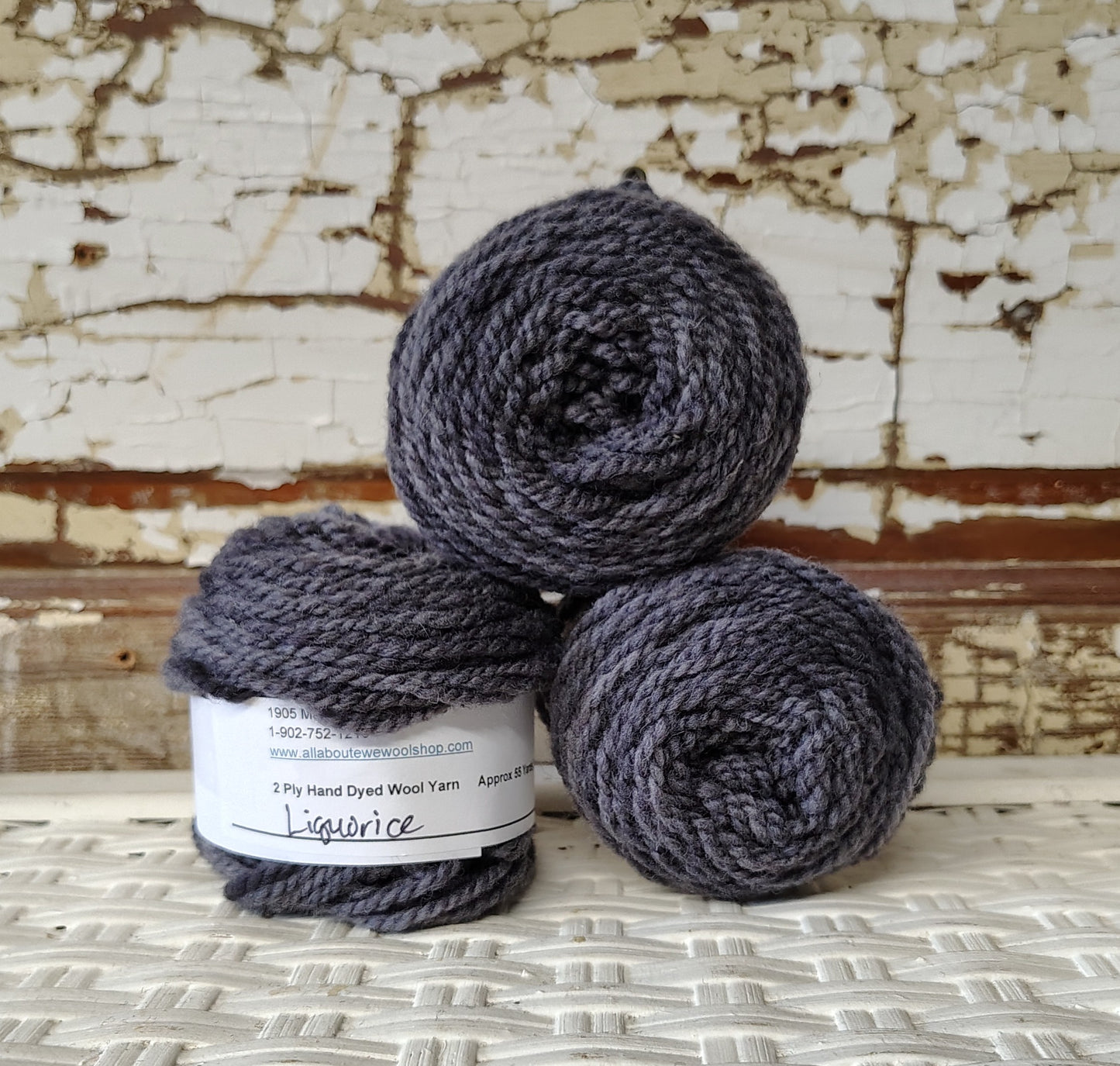 Liquorice Hand Dyed Wool Yarn Cake