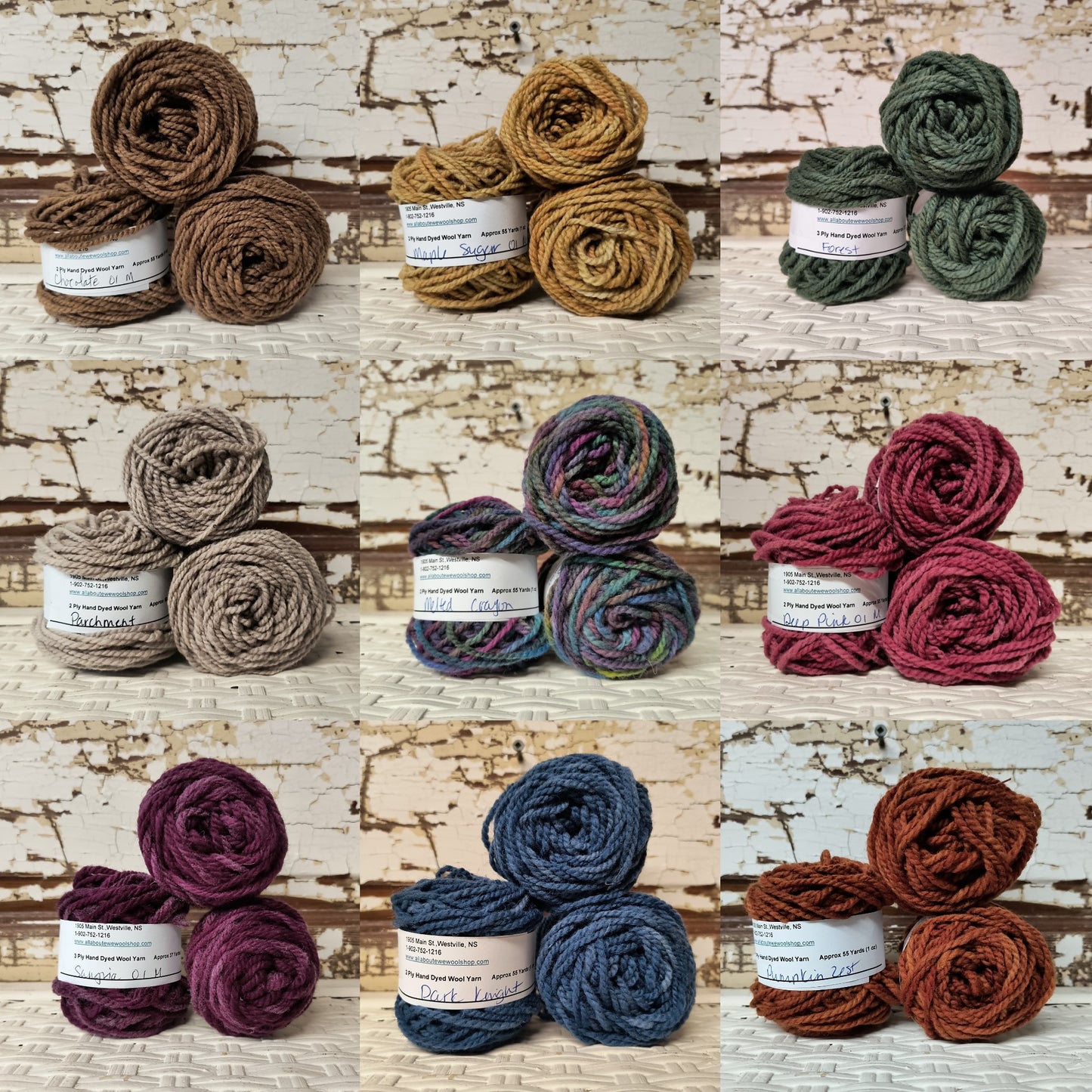 Aegean Hand Dyed Wool Yarn Cake