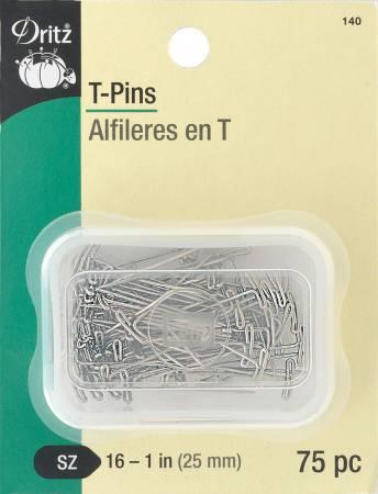 T-Pins 1" 75ct in Plastic Case - All About Ewe Wool Shop