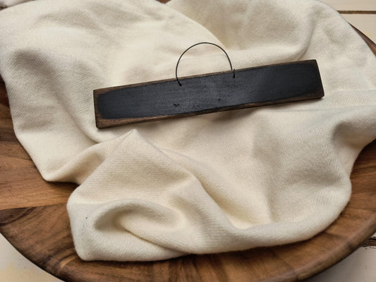 8¼" Wooden Distressed Hanger with Wire - All About Ewe Wool Shop