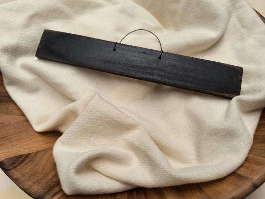 10¼" Wooden Distressed Hanger with Wire - All About Ewe Wool Shop