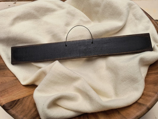 12¼" Wooden Distressed Hanger with Wire - All About Ewe Wool Shop