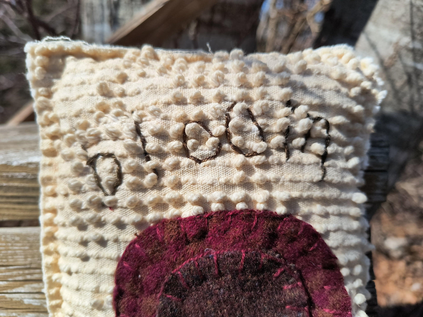 Bloom Pillow - Completed Piece - All About Ewe Wool Shop