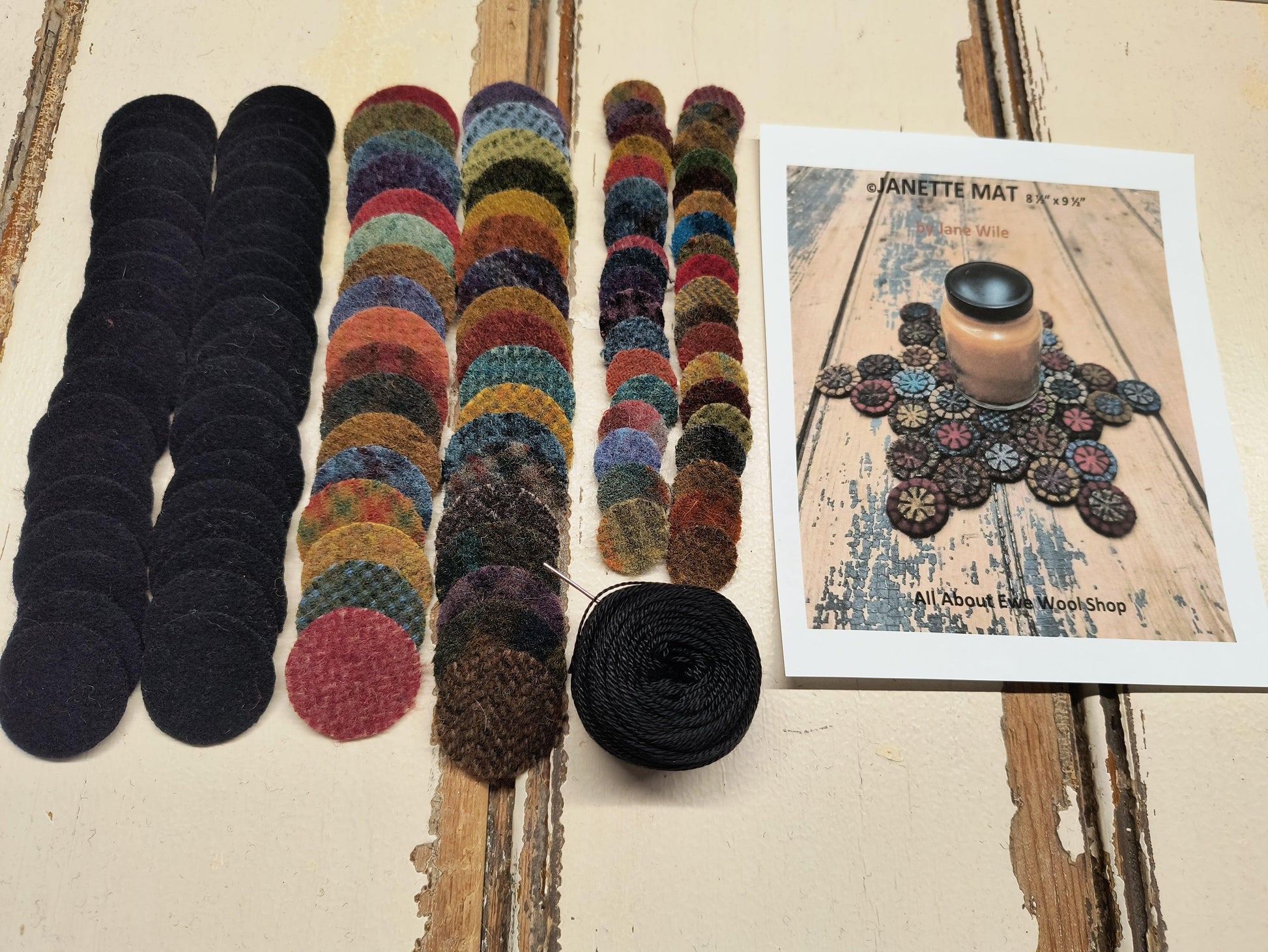 Janette Mat Kit (Small) | Pre-Cut - All About Ewe Wool Shop