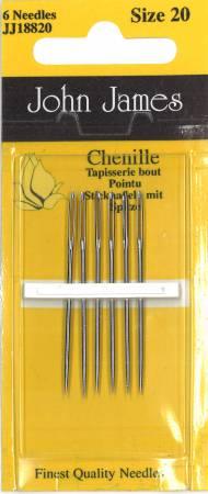 John James Chenille Needles Size 20 - All About Ewe Wool Shop