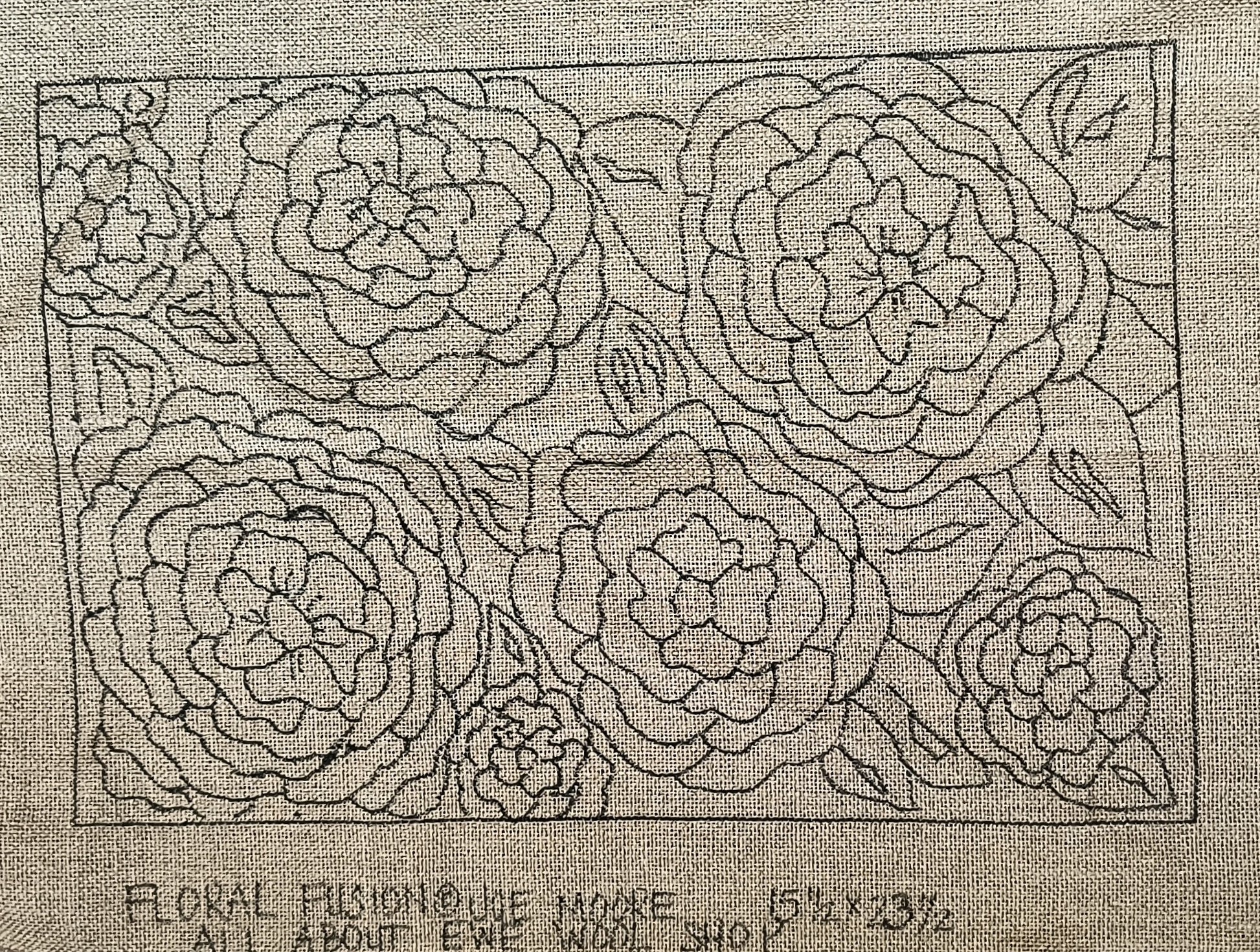 a close up of a piece of cloth with flowers on it