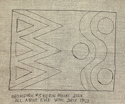 a piece of cloth with a drawing on it