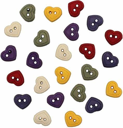 Buttons Galore - Hearts - All About Ewe Wool Shop