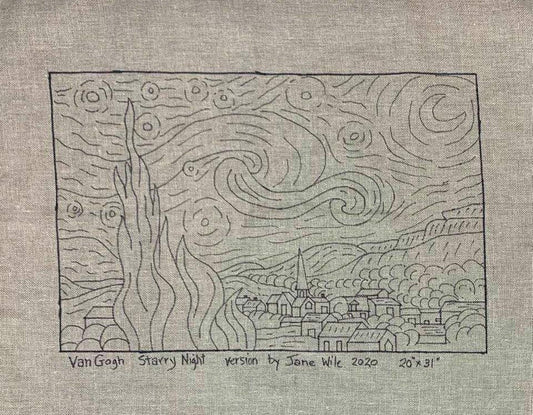 Van Gogh Starry Night Pattern - All About Ewe Wool Shop