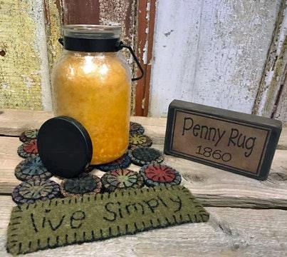 LIVE SIMPLY PENNY Mat Kit - All About Ewe Wool Shop