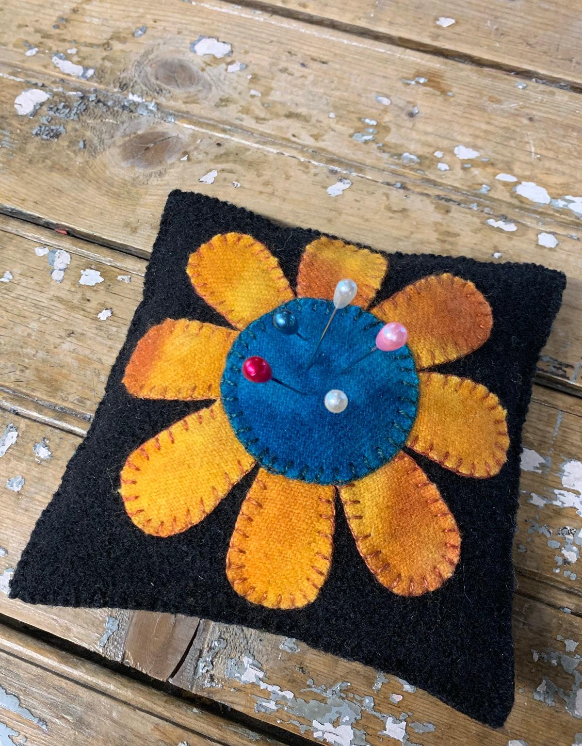 FLOWER PIN CUSHION Kit - All About Ewe Wool Shop