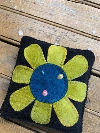 FLOWER PIN CUSHION Kit - All About Ewe Wool Shop