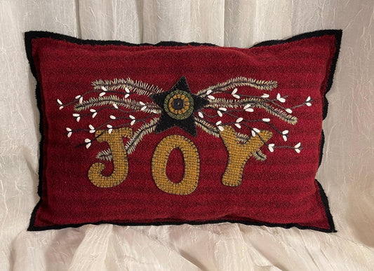 JOY To The World PILLOW Paper Pattern - All About Ewe Wool Shop