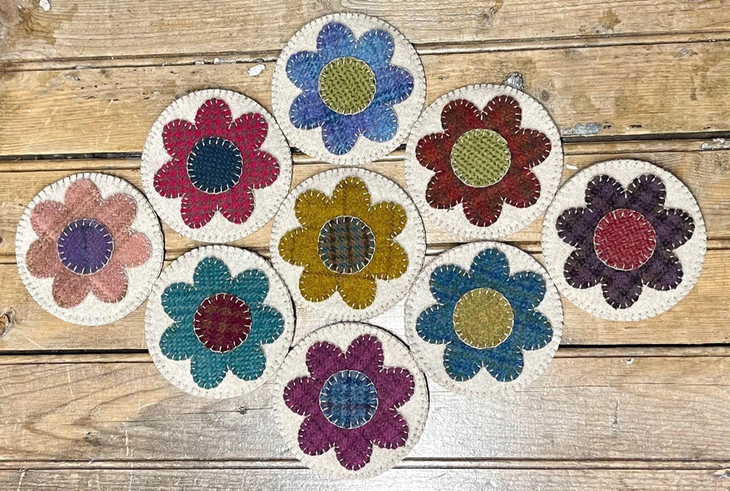 Penny Flower Mat Digital Download - All About Ewe Wool Shop