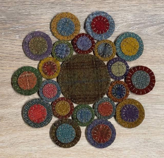 ROUND PENNY Mat Kit | Pre-Cut - All About Ewe Wool Shop
