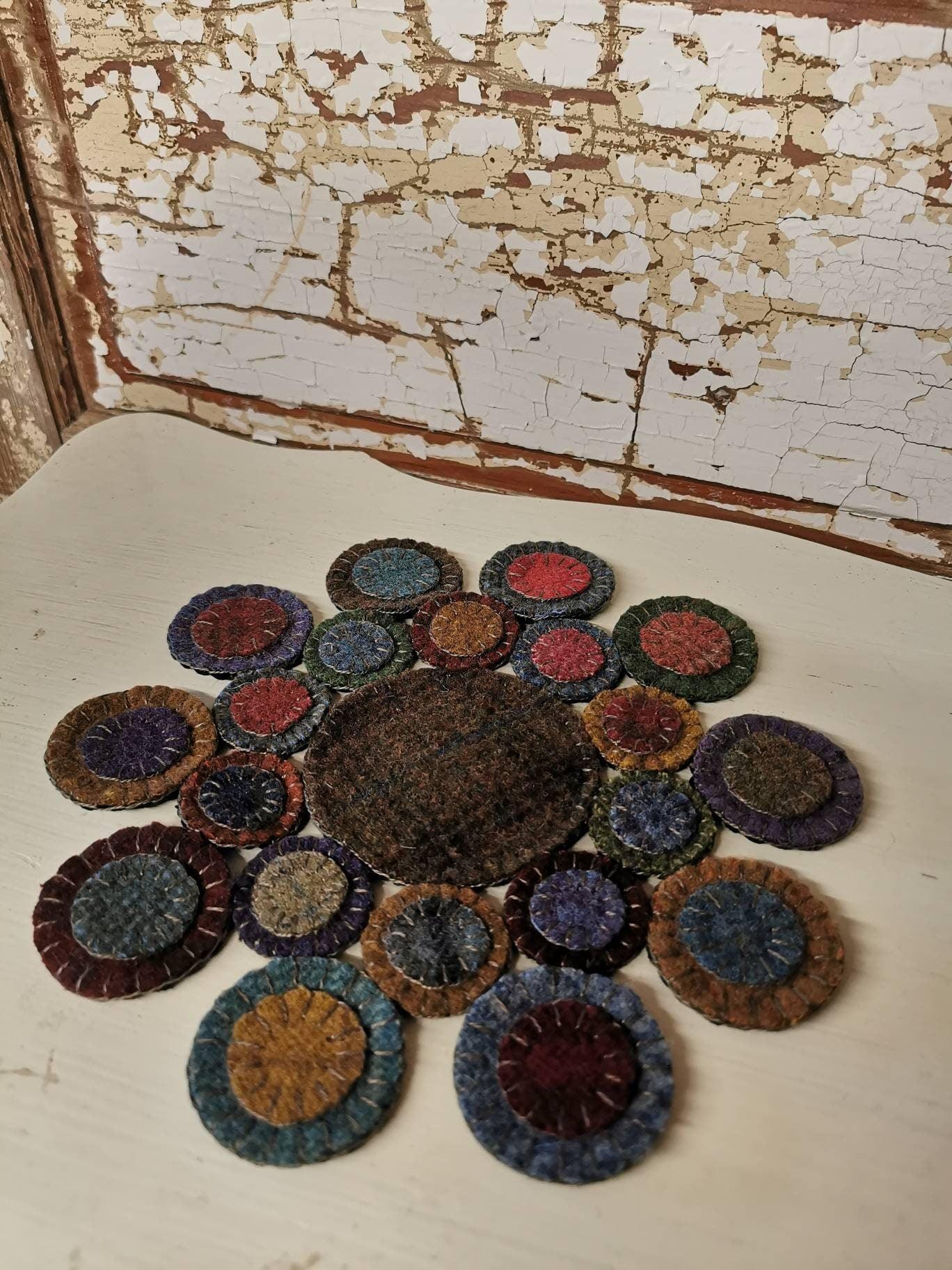 ROUND PENNY Mat Kit | Pre-Cut - All About Ewe Wool Shop