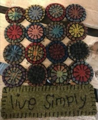 Live Simply Mat Paper Pattern - All About Ewe Wool Shop