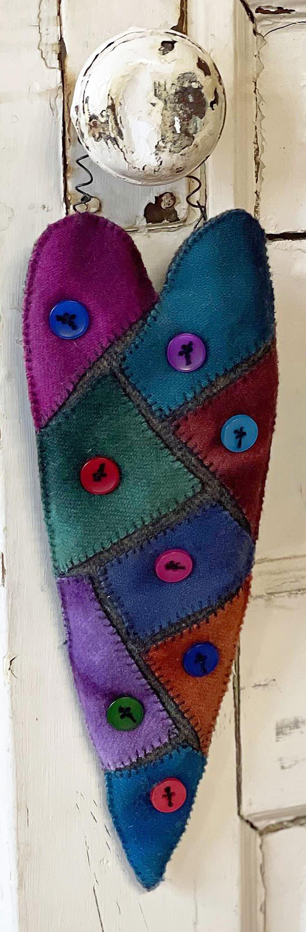 PATCH HEART Paper Pattern - All About Ewe Wool Shop
