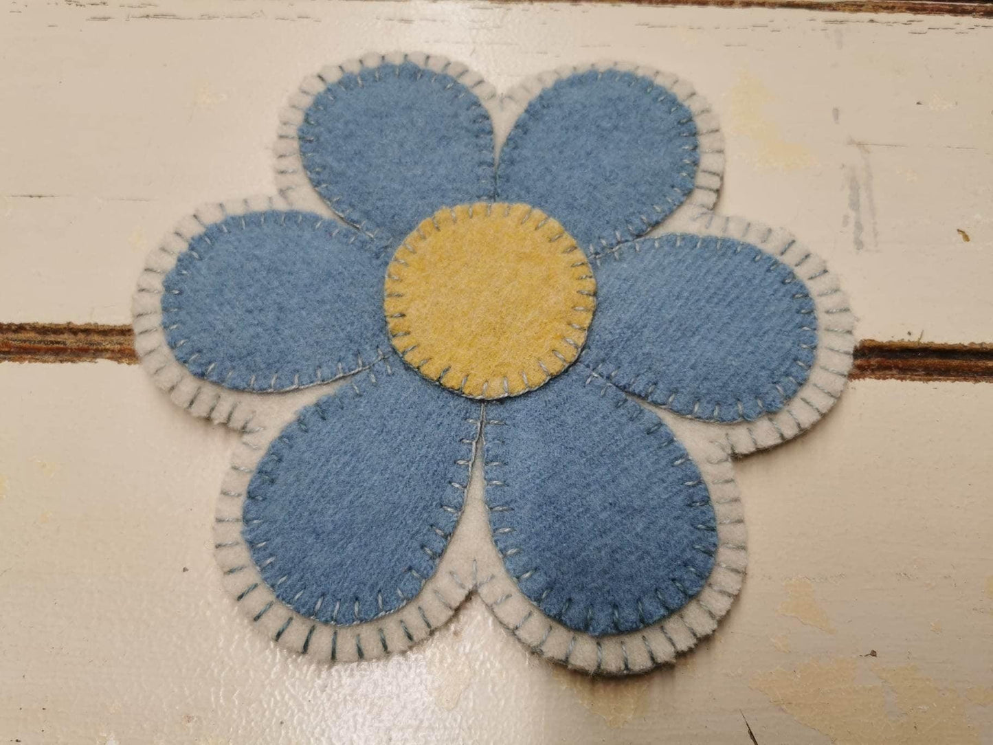WOOL FLOWER MAT Paper Pattern - All About Ewe Wool Shop