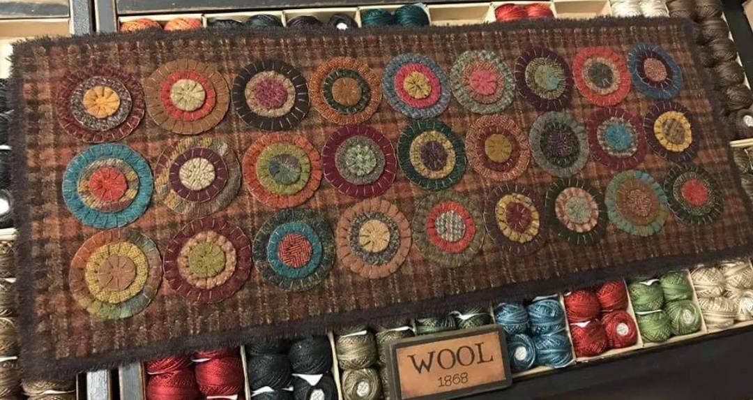 Brown Plaid Penny Mat Kit - All About Ewe Wool Shop