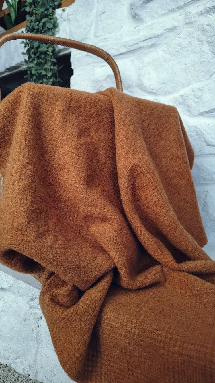 Hand Dyed over Green Plaid Wool