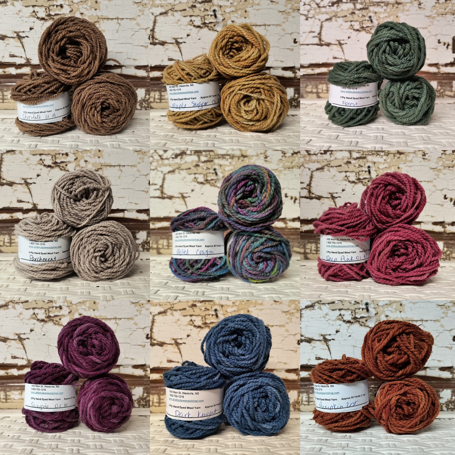Hand Dyed Wool Yarn - Cakes