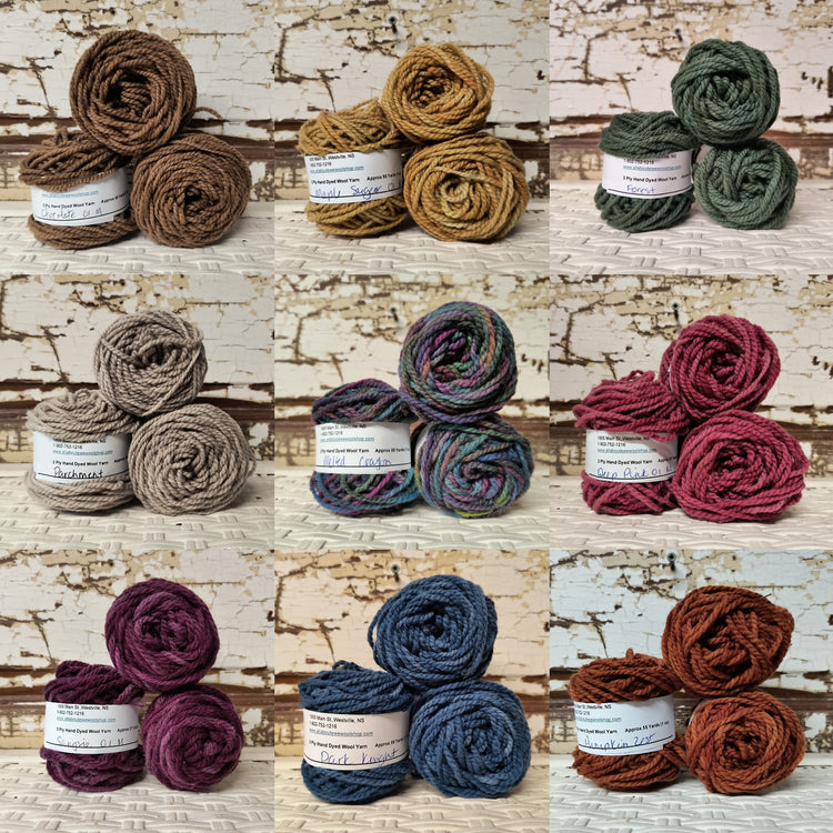 Hand Dyed Wool Yarn - Cakes