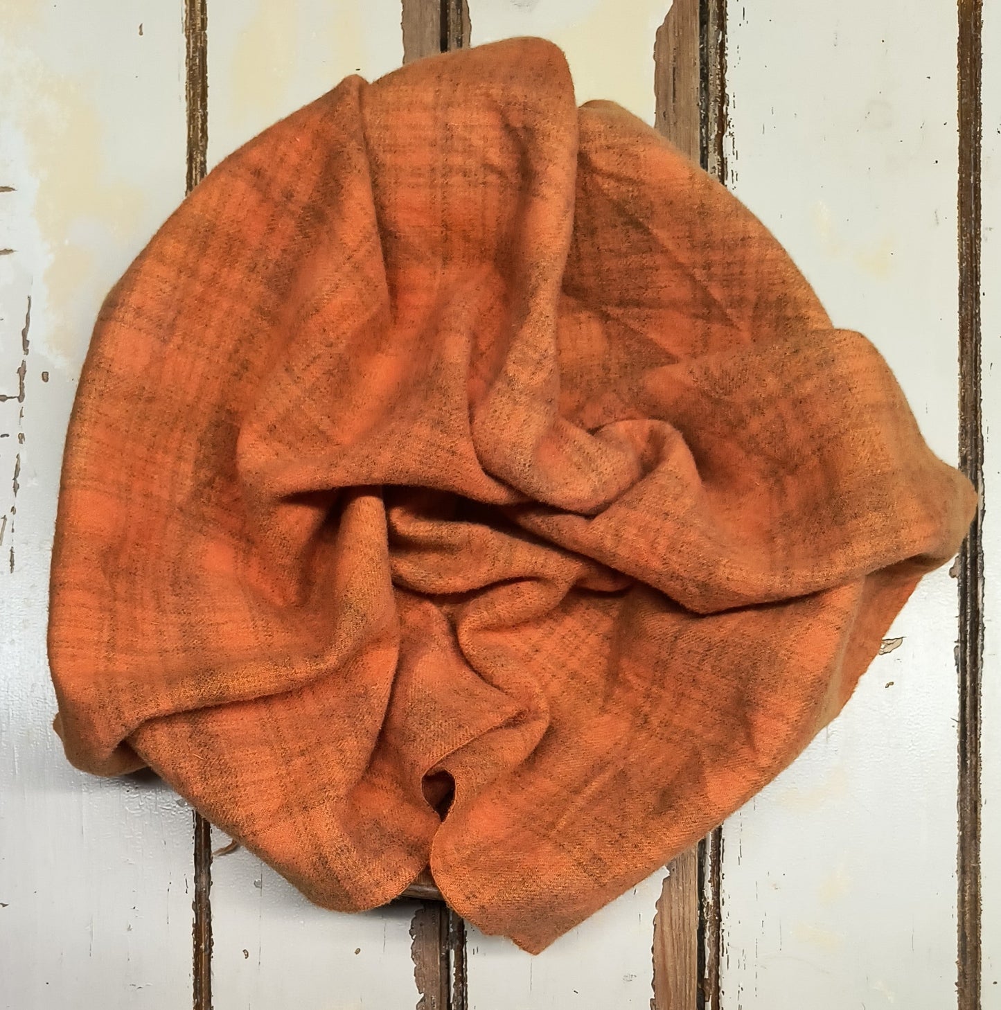 ORANGE Hand Dyed Plaid Wool (Light) (Wholesale)