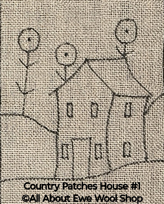Country Patches #1 Pattern on Monks Cloth