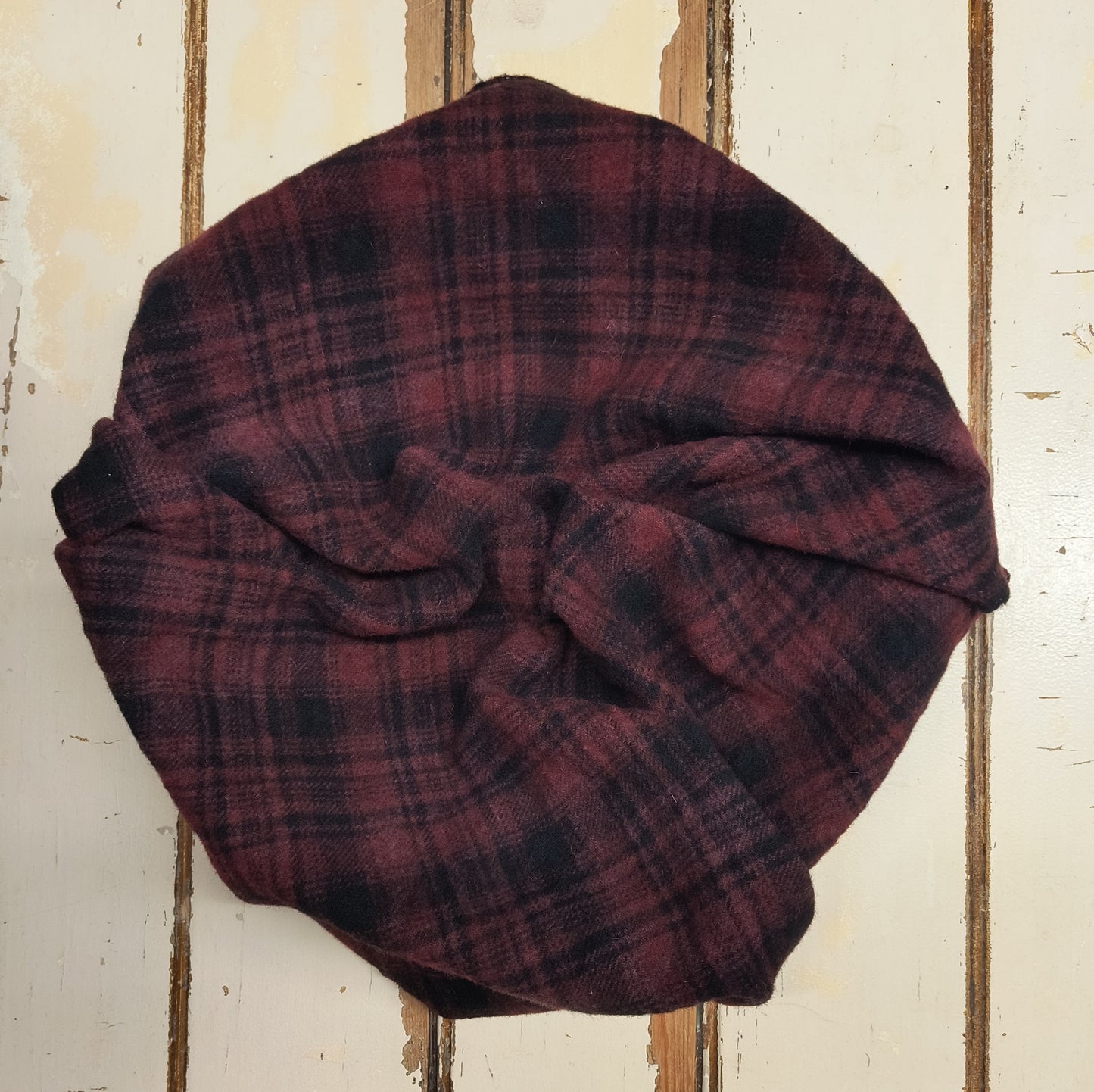 RED Hand Dyed Plaid Wool (Dark) (Wholesale)