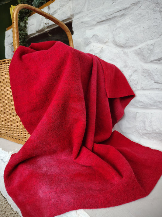 Bright Red Hand Dyed BP Wool (Wholesale)